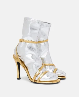Bottes à talons effet chaussettes double chromatique
