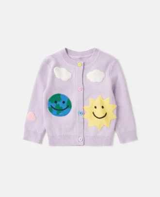 Cardigan brodé Earth Friends Graphic