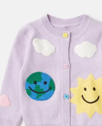 Cardigan brodé Earth Friends Graphic