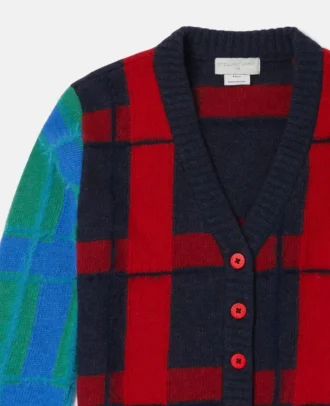 Cardigan à carreaux