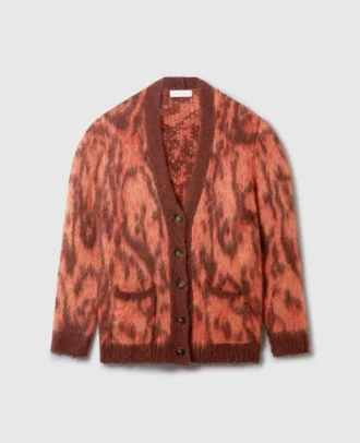 Cardigan à col en V Cloud Leopard