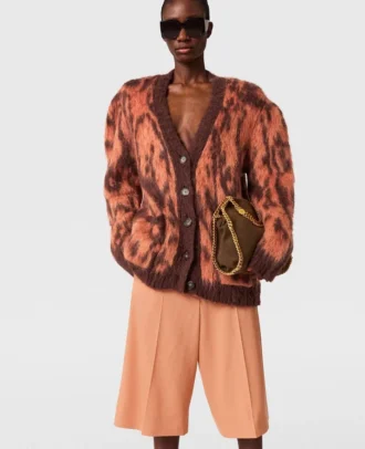 Cardigan à col en V Cloud Leopard
