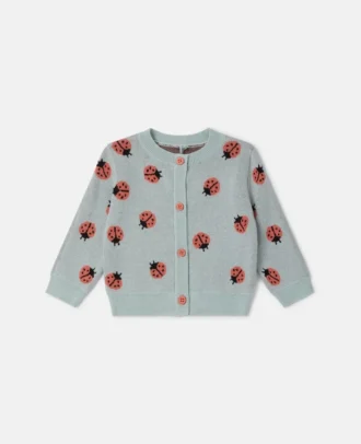 Cardigan à col rond en maille Ladybird