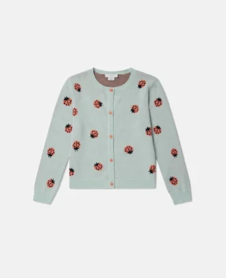 Cardigan à col rond en maille Ladybird