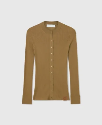 Cardigan à col rond en maille légère