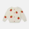 Cardigan crocheté à motif fraise Cardigan crocheté à motif fraise