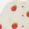 Cardigan crocheté à motif fraise Cardigan crocheté à motif fraise