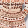 Cardigan en laine à col en peluche Fair Isle Cardigan en laine à col en peluche Fair Isle