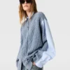 Cardigan hybride en maille Cardigan hybride en maille