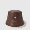 Chapeau bob doublé en peluche avec logo Chapeau bob doublé en peluche avec logo
