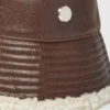 Chapeau bob doublé en peluche avec logo Chapeau bob doublé en peluche avec logo