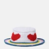 Chapeau bob en crochet avec cœur