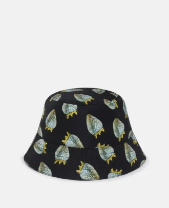 Chapeau bob en nylon régénéré imprimé fraise