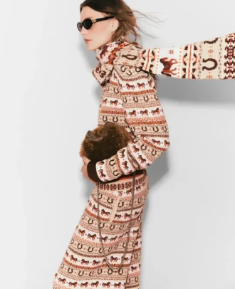 Écharpe en laine Fair Isle