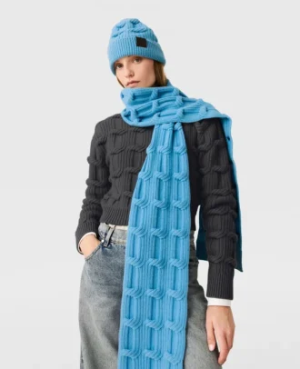 Écharpe Falabella en maille torsadée
