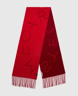 Écharpe à franges et logo