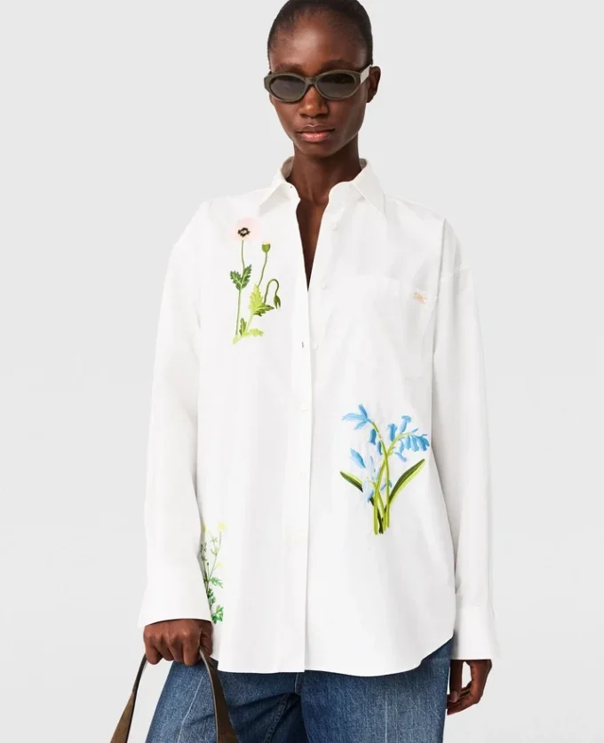 Chemise brodée à fleurs Chemise brodée à fleurs