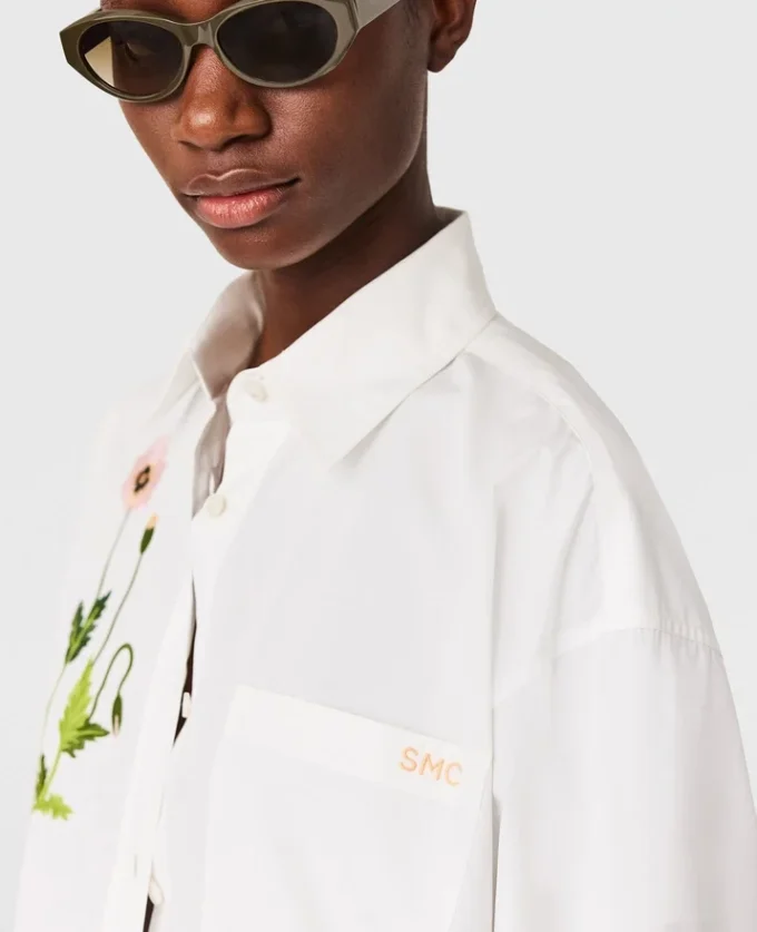 Chemise brodée à fleurs Chemise brodée à fleurs