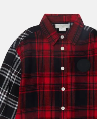 Chemise classique à empiècements à carreaux