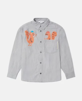 Chemise classique à motif écureuil