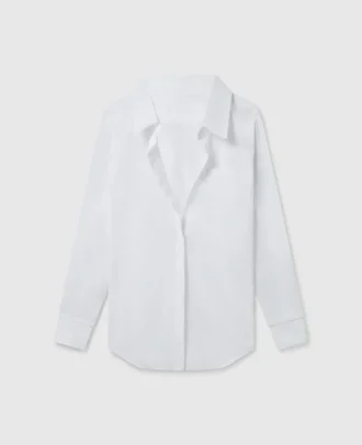 Chemise à col en V ouvert