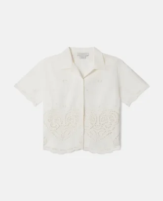 Chemise en coton brodée Anglaise