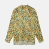Chemise en soie imprimée citron