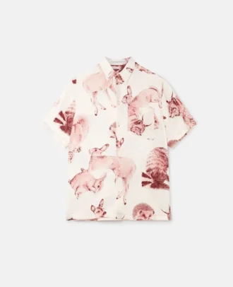 Chemise en soie imprimée Rewild Fauna