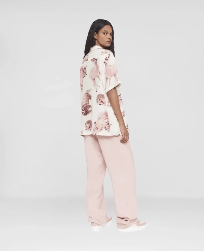Chemise en soie imprimée Rewild Fauna