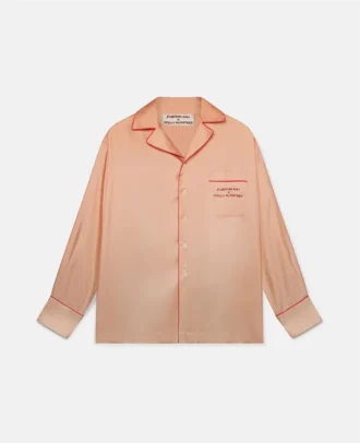 Chemise en twill de soie imprimée Twins I