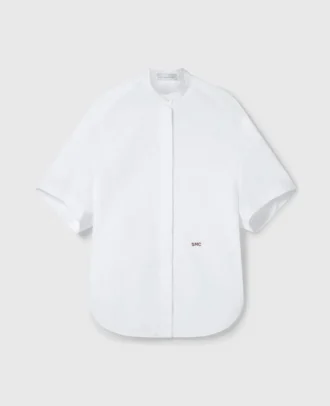 Chemise à manches courtes et empiècements