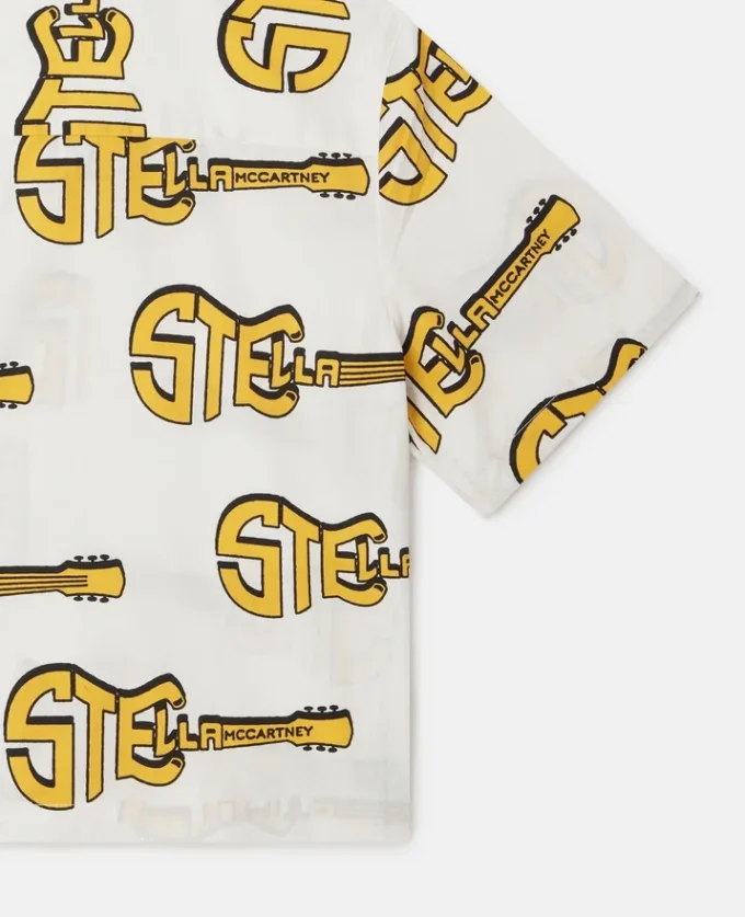 Chemise à manches courtes imprimée guitare Chemise à manches courtes imprimée guitare