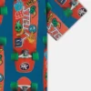 Chemise à manches courtes imprimée skateboard