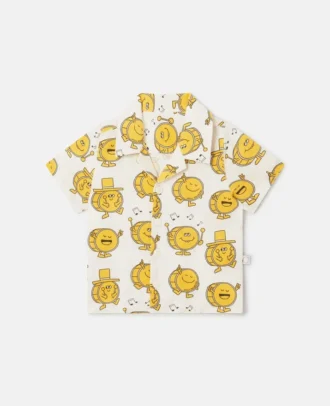 Chemise à manches courtes imprimée tambour