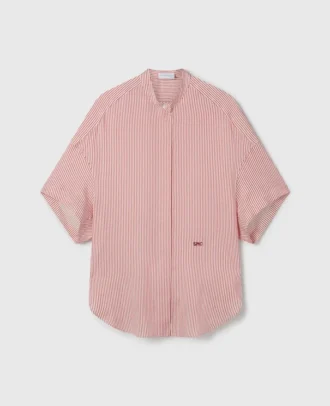 Chemise à manches courtes rayée