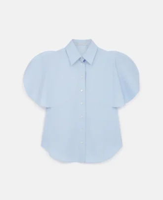 Chemise à manches courtes évasées