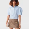 Chemise à manches courtes évasées Chemise à manches courtes évasées