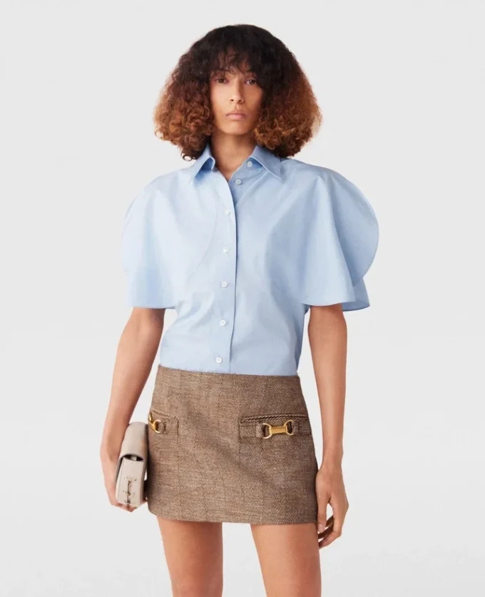 Chemise à manches courtes évasées Chemise à manches courtes évasées