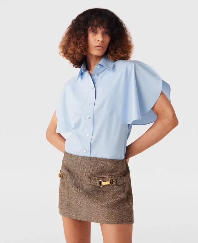 Chemise à manches courtes évasées Chemise à manches courtes évasées