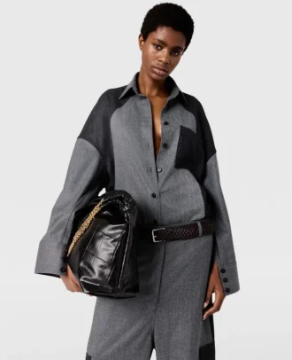Chemise oversize à empiècements