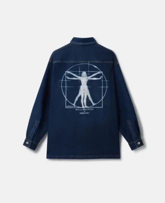 Chemise oversize en denim brodée Platinum Dream