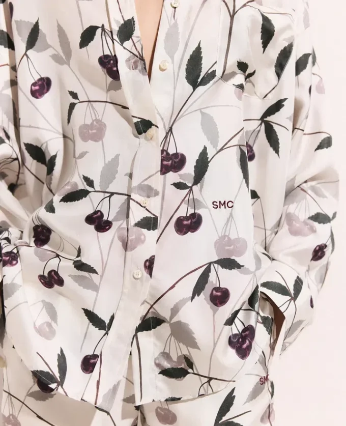 Chemise oversize à imprimé cerises Chemise oversize à imprimé cerises
