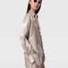 Chemise oversize à imprimé colombes
