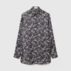 Chemise oversize à imprimé dentelle Chemise oversize à imprimé dentelle