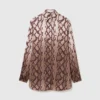 Chemise oversize imprimé serpent Chemise oversize imprimé serpent