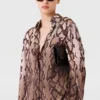 Chemise oversize imprimé serpent Chemise oversize imprimé serpent