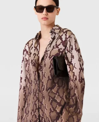 Chemise oversize imprimé serpent