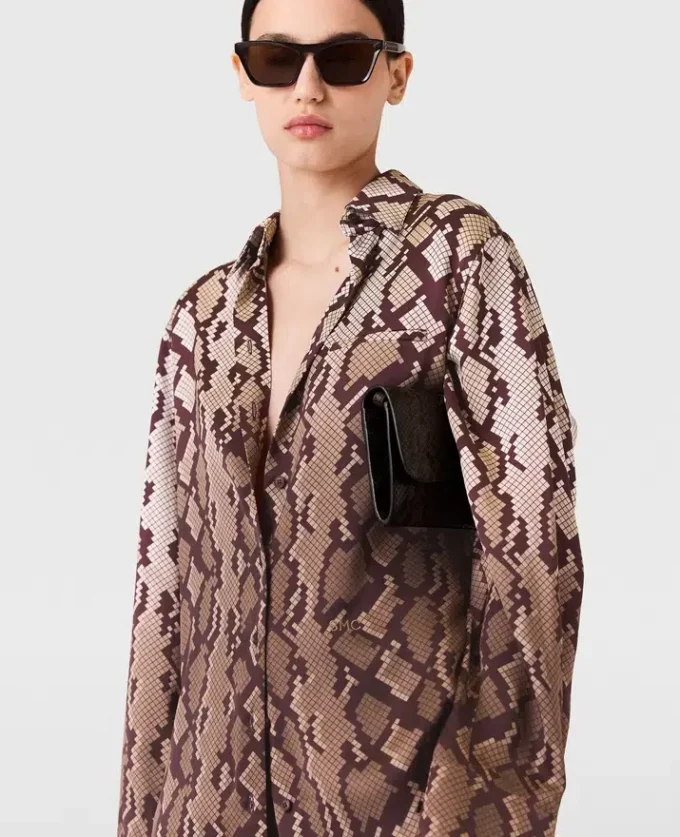 Chemise oversize imprimé serpent Chemise oversize imprimé serpent