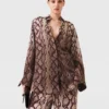 Chemise oversize imprimé serpent Chemise oversize imprimé serpent