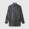 Chemise oversize imprimée léopard Chemise oversize imprimée léopard